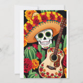 Sombrero Guitar Fun Briefkaart (Achterkant)