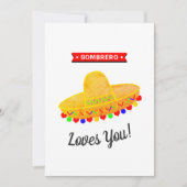 Sombrero houdt van je grappige Whimsy Valentijnsda Feestdagenkaart (Voorkant)