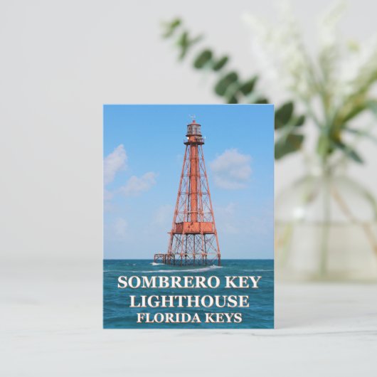 Sombrero Key Lighthouse, Briefkaart van Florida (Staand voorkant)