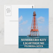 Sombrero Key Lighthouse, Briefkaart van Florida (Voorkant / Achterkant)