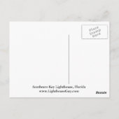 Sombrero Key Lighthouse, Briefkaart van Florida (Achterkant)