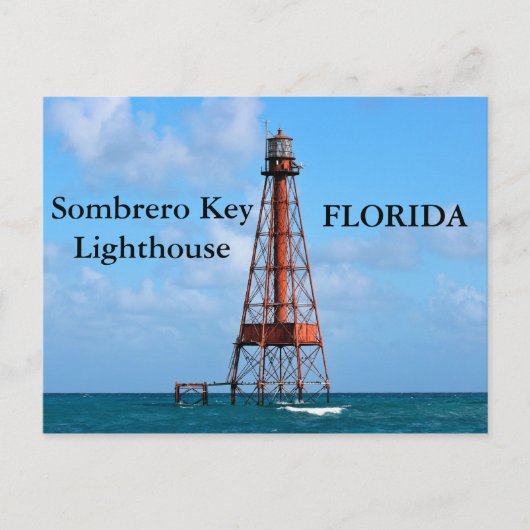 Sombrero Key Lighthouse, Briefkaart van Florida (Voorkant)