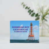 Sombrero Key Lighthouse, Briefkaart van Florida (Staand voorkant)