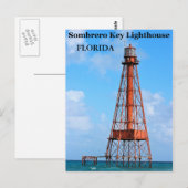 Sombrero Key Lighthouse, Briefkaart van Florida (Voorkant / Achterkant)
