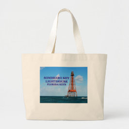 Sombrero Key Lighthouse, Florida Keys Grote Tote Bag