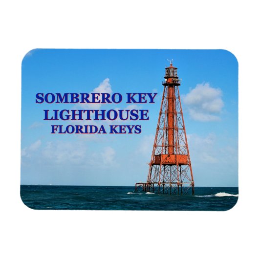 Sombrero Key Lighthouse, Florida Keys Magneet (Horizontaal)