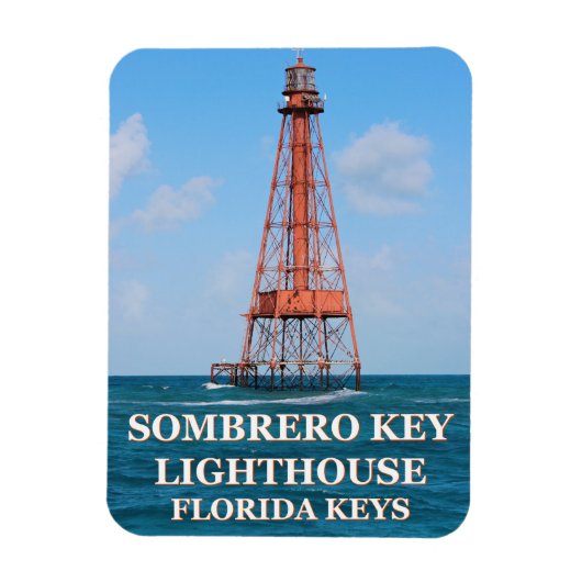 Sombrero Key Lighthouse, Florida Keys Magneet (Verticaal)