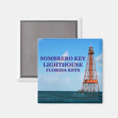 Sombrero Key Lighthouse, Florida Keys Magnet (Voorkant / Achterkant)