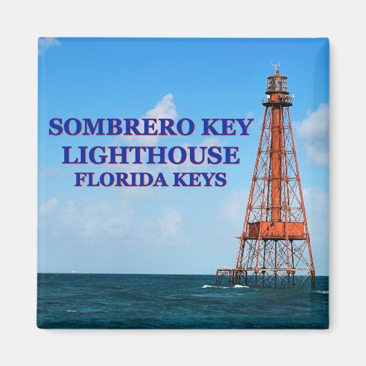 Sombrero Key Lighthouse, Florida Keys Magnet (Voorkant)