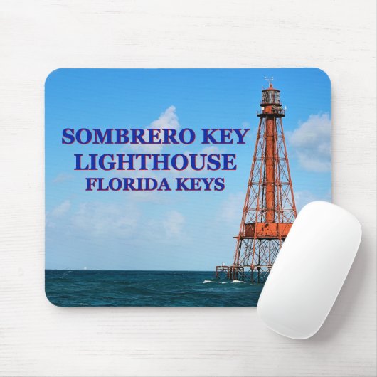 Sombrero Key Lighthouse, Florida Keys Mousepad Muismat (Met muis)