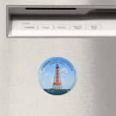 Sombrero Key Lighthouse Florida Keys Round Magnet (Insitu (Vaatwasser))