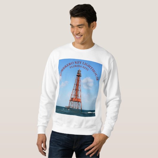 Sombrero Key Lighthouse Florida Keys Sweatshirt (Voorkant volledig)