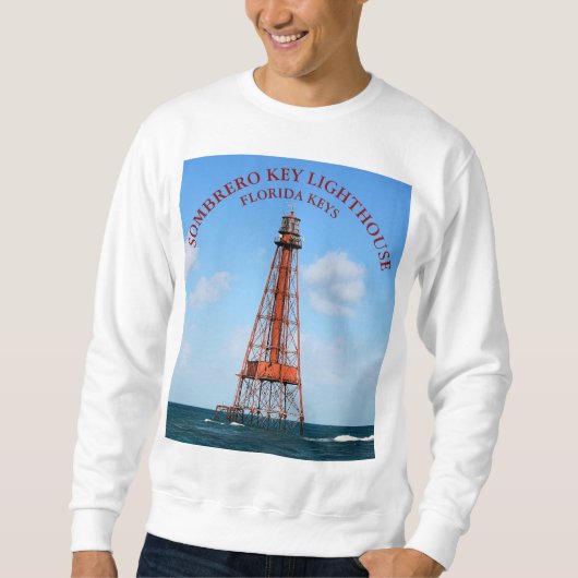 Sombrero Key Lighthouse Florida Keys Sweatshirt (Voorkant)