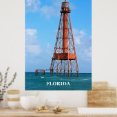 Sombrero Key Lighthouse, Poster van Florida (Keuken)