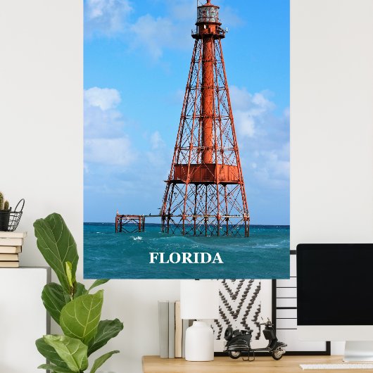 Sombrero Key Lighthouse, Poster van Florida (Thuiskantoor)