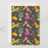 Sombrero Llama Mexican Style Fiesta First Birthday Kaart (Achterkant)