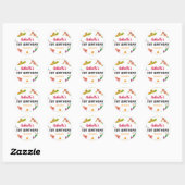 Sombrero Llama Mexican Style Fiesta First Birthday Ronde Sticker (Vel)