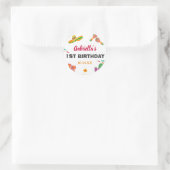 Sombrero Llama Mexican Style Fiesta First Birthday Ronde Sticker (Tas)