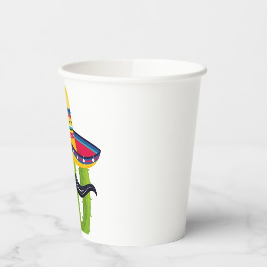 Sombrero met Cactus en Mustache Papieren Bekers (Links)