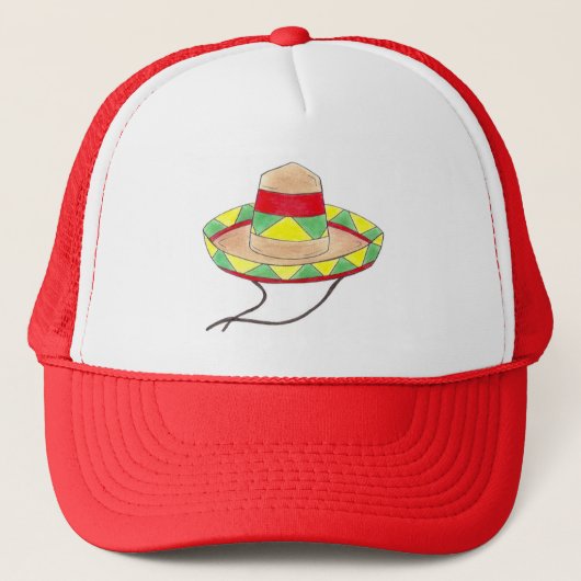 Sombrero Mexicaanse Fiesta Party Cinco de Mayo Trucker Pet (Voorkant)