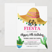 Sombrero Mexican Fiesta Birthday Party Kaart (Voorkant / Achterkant)