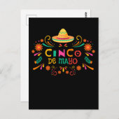 Sombrero Mexican Fiesta Happy Cinco de Mayo Briefkaart (Voorkant / Achterkant)