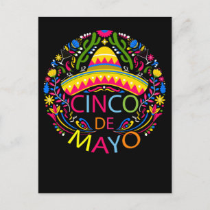 Sombrero Mexican Fiesta Happy Cinco de Mayo Party Briefkaart