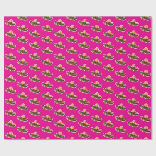 sombrero patroon cadeaupapier (Vlak)