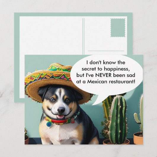 sombrero perro meme briefkaart (Voorkant / Achterkant)