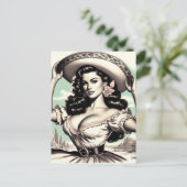  Sombrero Pin-up Briefkaart (Staand voorkant)