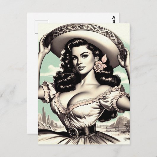  Sombrero Pin-up Briefkaart (Voorkant / Achterkant)