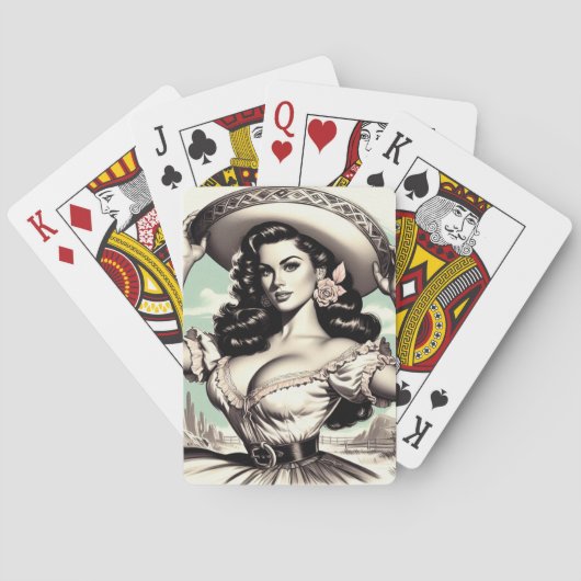  Sombrero Pin-up Pokerkaarten (Achterkant)