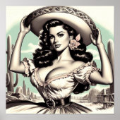  Sombrero Pin-up Poster (Voorkant)