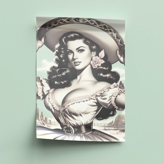  Sombrero Pin-up Tissuepapier