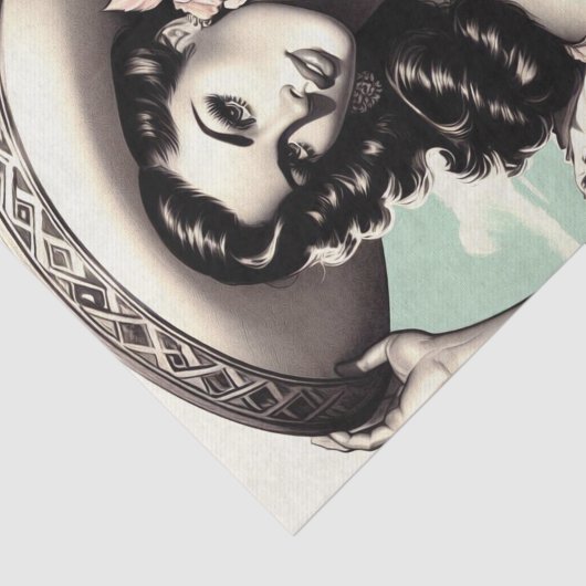  Sombrero Pin-up Tissuepapier (Detail)