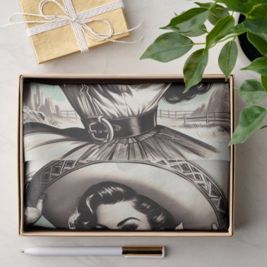  Sombrero Pin-up Tissuepapier (Geschenk)