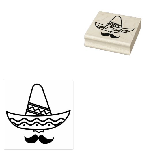 Sombrero Rubberstempel (Gestempeld)