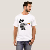 Sombrero Skeleton Shoots Rainbow Beam T-shirt (Voorkant volledig)