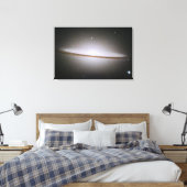 Sombrero-sterrenstelsel in canvas afdruk (Insitu (Slaapkamer))