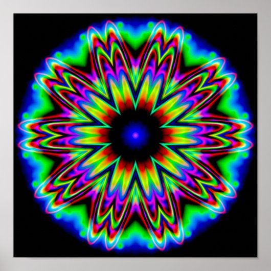 Sombrero-sterrenstelsel Mandala Poster (Voorkant)