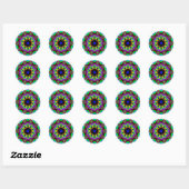 Sombrero-sterrenstelsel Mandala Ronde Sticker (Vel)