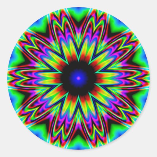 Sombrero-sterrenstelsel Mandala Ronde Sticker (Voorkant)