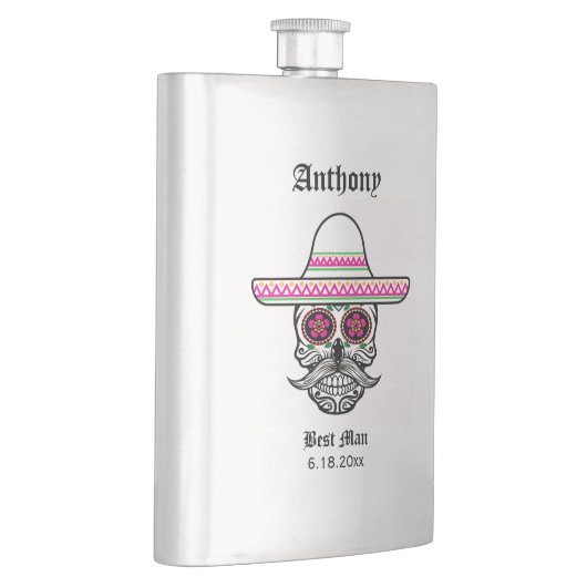 Sombrero Sugar Skull | Best Man Wedding Gift Flacon (Rechts)
