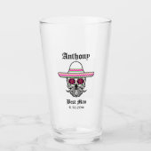 Sombrero Sugar Skull | Best Man Wedding Gift Glas (Voorkant)