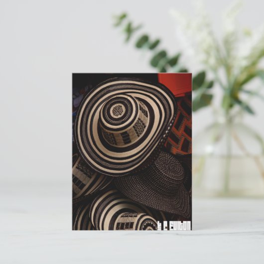 Sombrero Vueltiao: briefkaart (Staand voorkant)