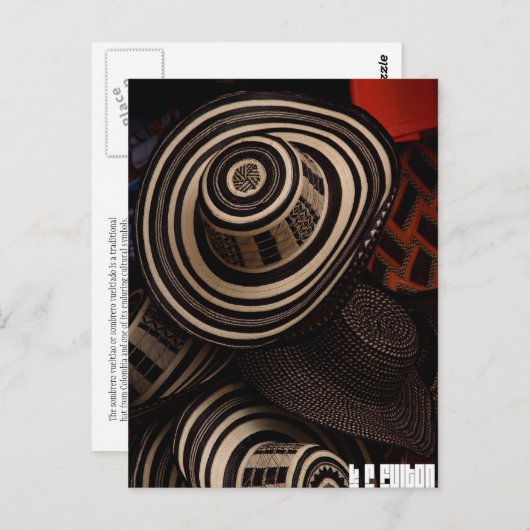 Sombrero Vueltiao: briefkaart (Voorkant / Achterkant)