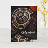 Sombrero Vueltiao, die Kaart vouwen (Gele Bloem)