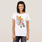 Sombrero Wearing Cinco de Mayo Unicorn Pegasus T-shirt (Voorkant volledig)