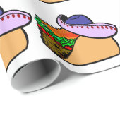 Sombrero Wearing Taco Cadeaupapier (Rol Hoek)