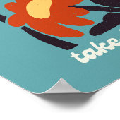 Some Blooms Take Longer Retro Flower Poster (Hoek)